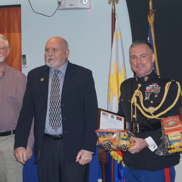 Elks Veterans Chairman Ted Davis, Exalted Ruler Larry Thomas, GOH LTGEN Charlton Sean M Gaerlan and Honored Speaker LtCol Rankine-Galloway